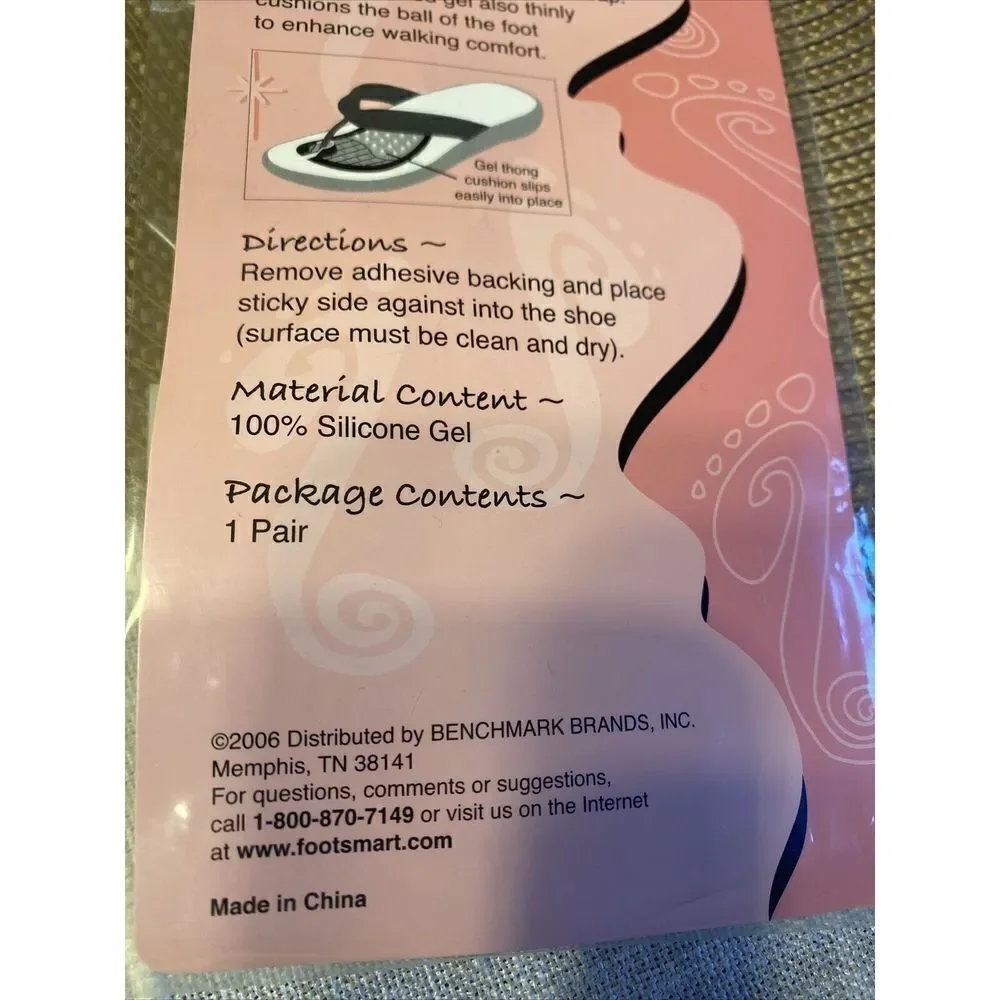 Peda Bella Toe Toppers with Gel Forefoot Pad Women Clear New